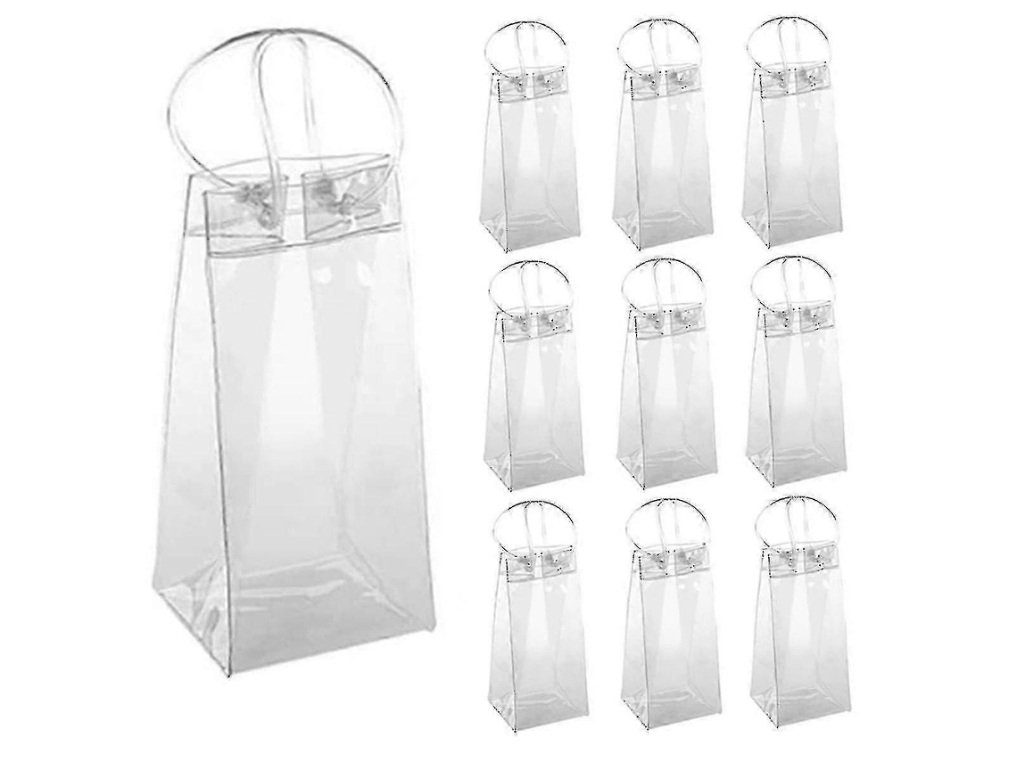 Lurelia Bolsa Térmica Para Vinho 10 Peças Pvc Transparente Gel Congelante 750 Ml Portátil Piquenique