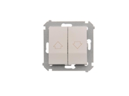 Botão para Controlar Uma Persiana em Vários Locais 10A Branco Kontakt Simon Dzp1W.01-11
