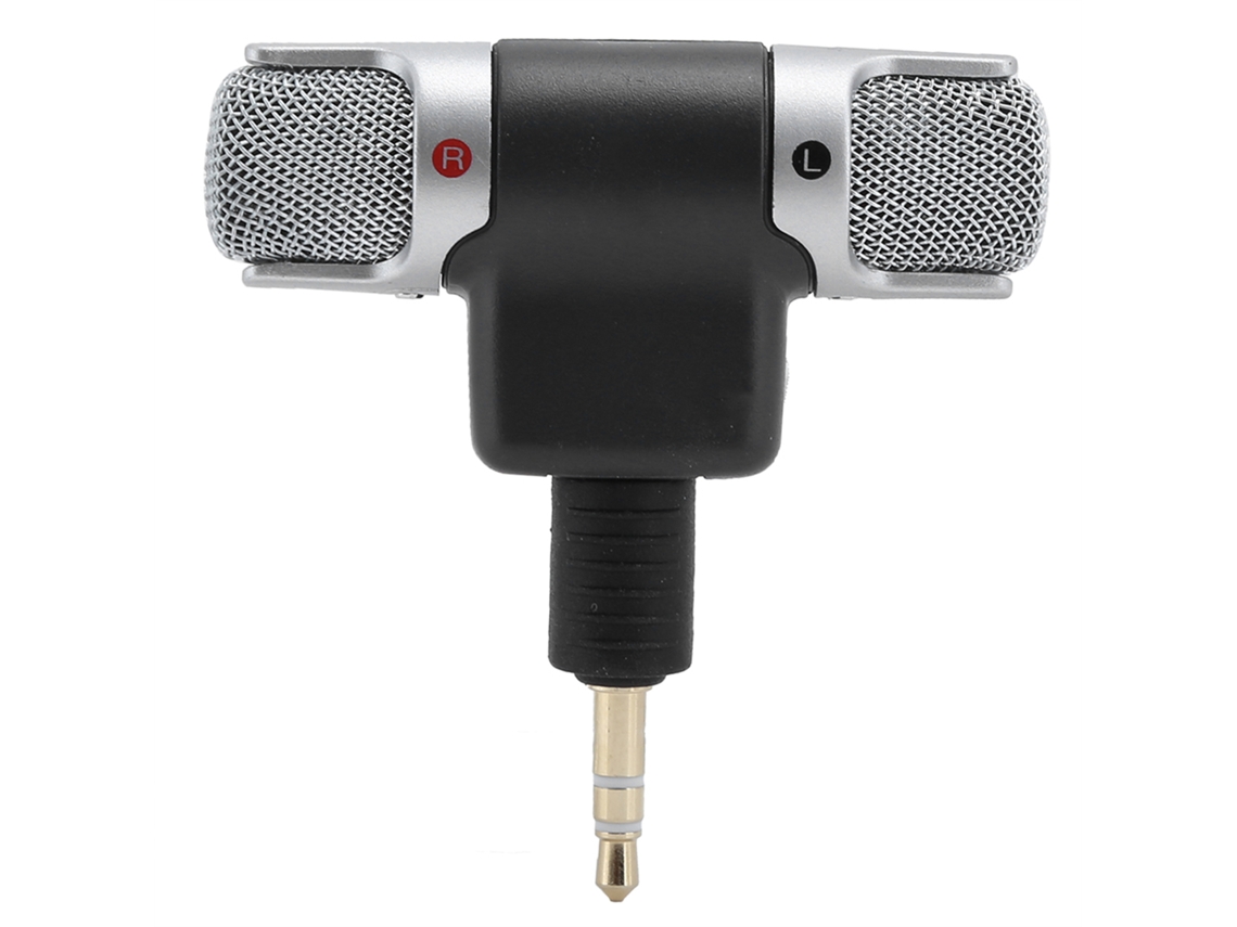 Microfone Sem Fio Mini Estéreo 3.5mm com Canal Duplo para Celular Tablet LEVEL 3