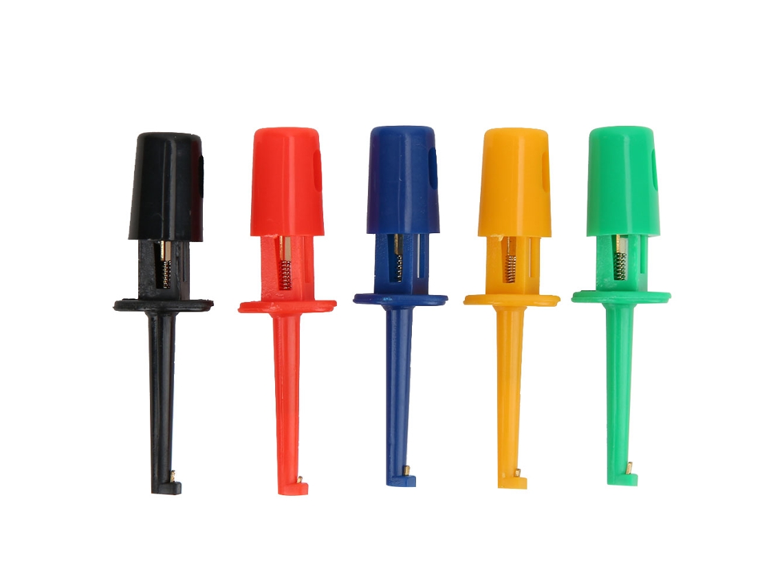 20pcs Gancho de Teste Pequeno Colorido Acessório de Multímetro para Testes Eletrônicos Clip de Teste