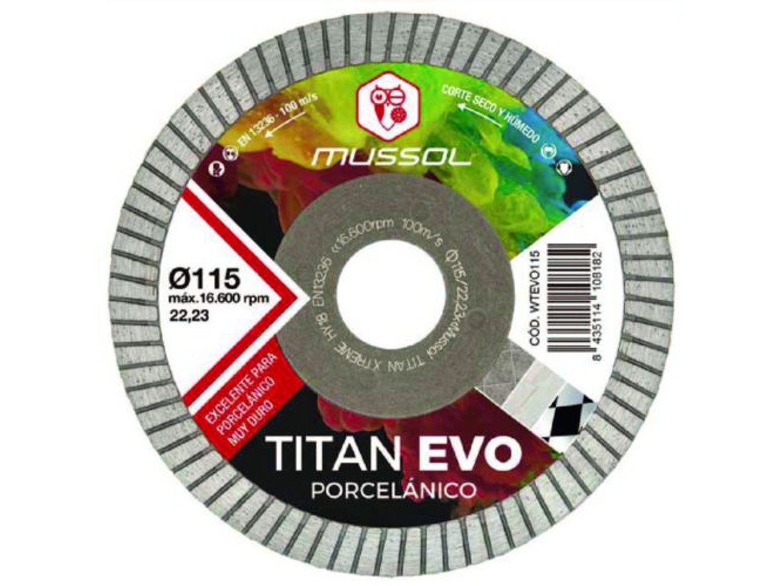 Disco Diamantado Titan Evo 115 Mm. Wtevo115 MUSSOL