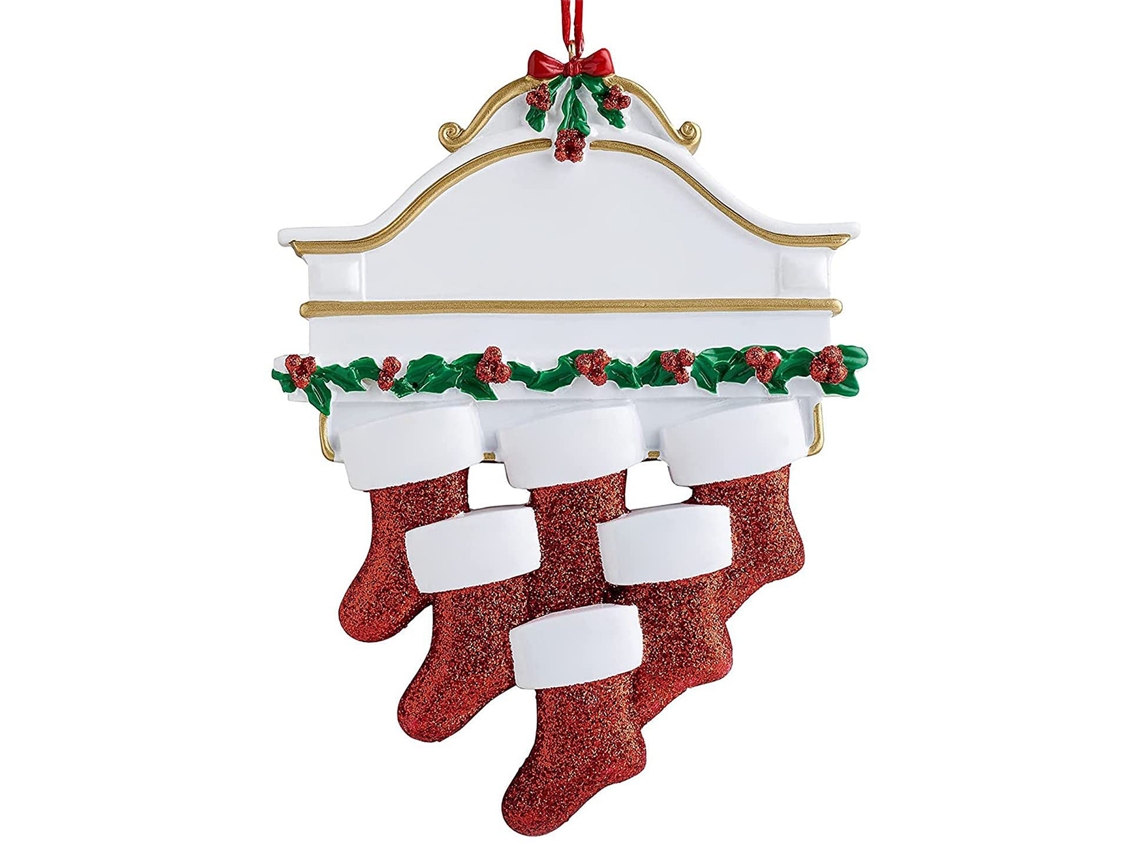 Ornamento De Meia De Natal Decorativo Em Resina Criativo