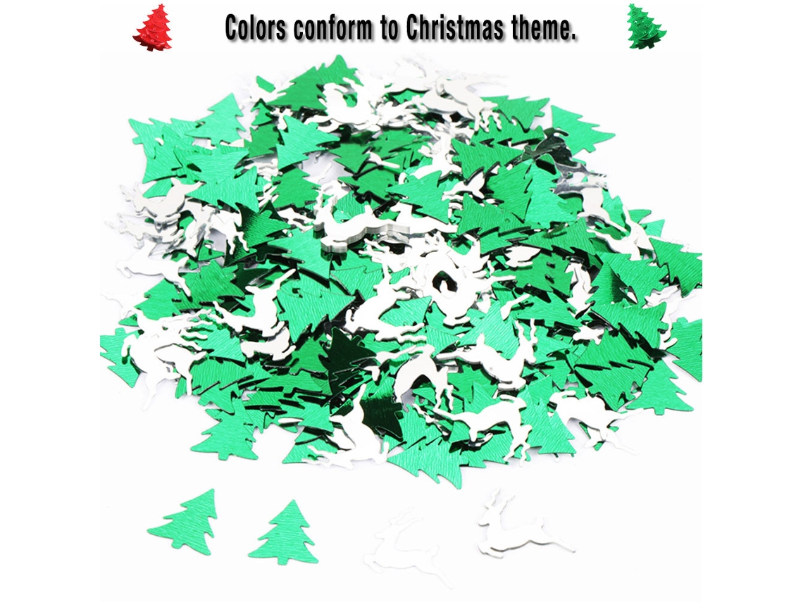 Conjunto Decorativo Mesa Natal Simbologia Confete Brilhante