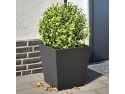 Vidaxl Vaso/floreira De Jardim 2 Pcs 40x40x40 Cm Aço Preto