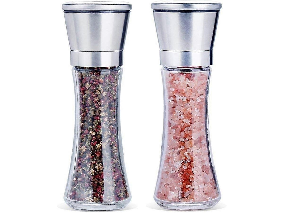 Conjunto de Moedores Sal e Pimenta em Aço Inoxidável Escovado AQUAFORGE (2 Unidades)