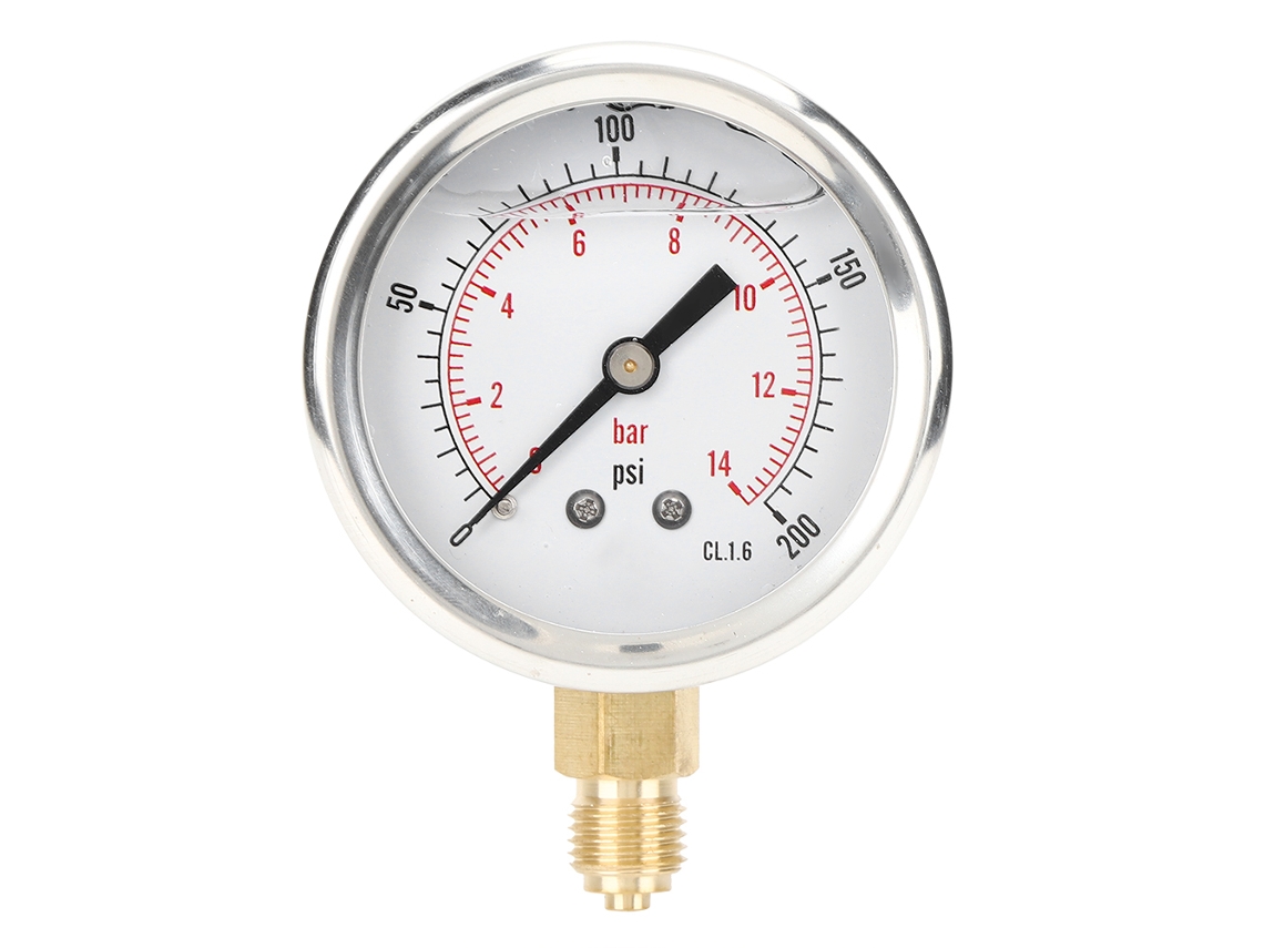 Manômetro Radial Ts Pggz604 0.14bar, aço inox, para indústria e uso doméstico | S/MARCA