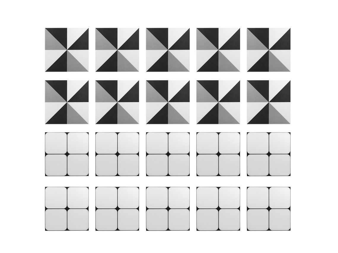20pcs autocolantes de azulejo antiderrapante à prova d'água para piso parede 10x10cm | S/MARCA