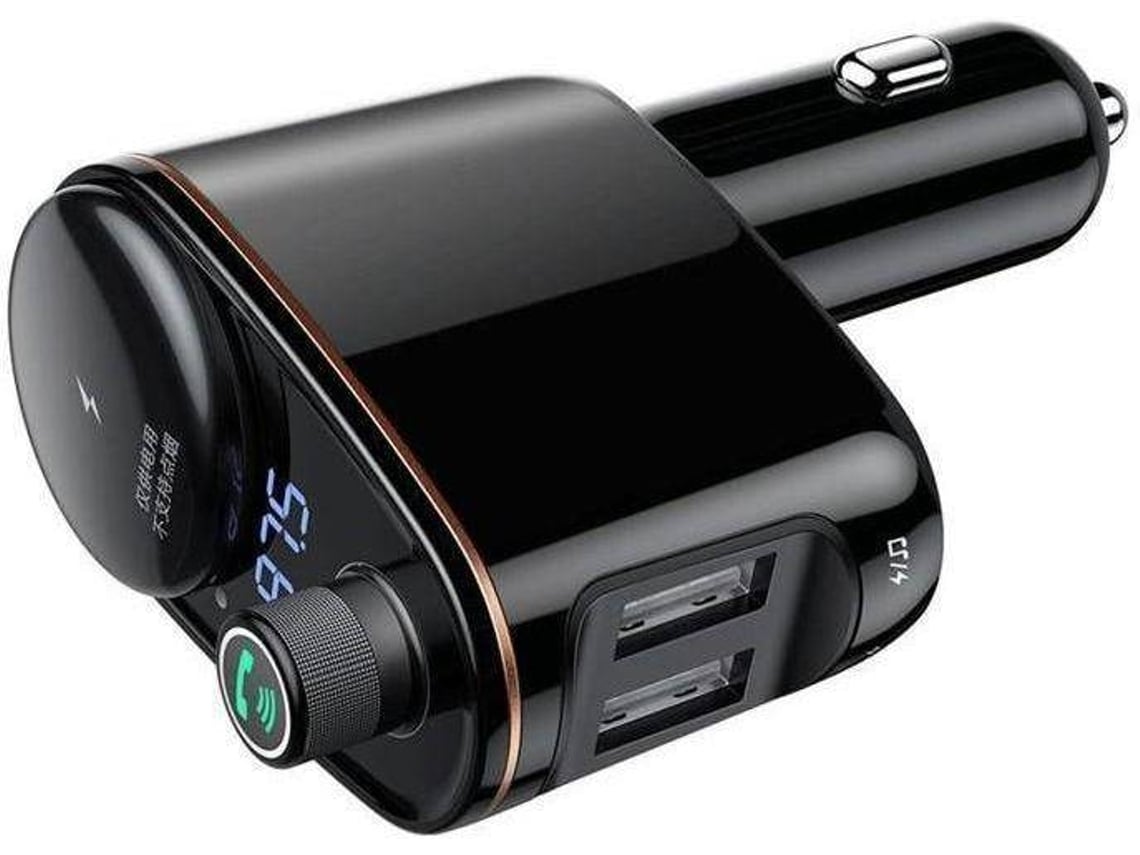 Carregador Isqueiro BASEUS Bluetooth e MP3 Preto