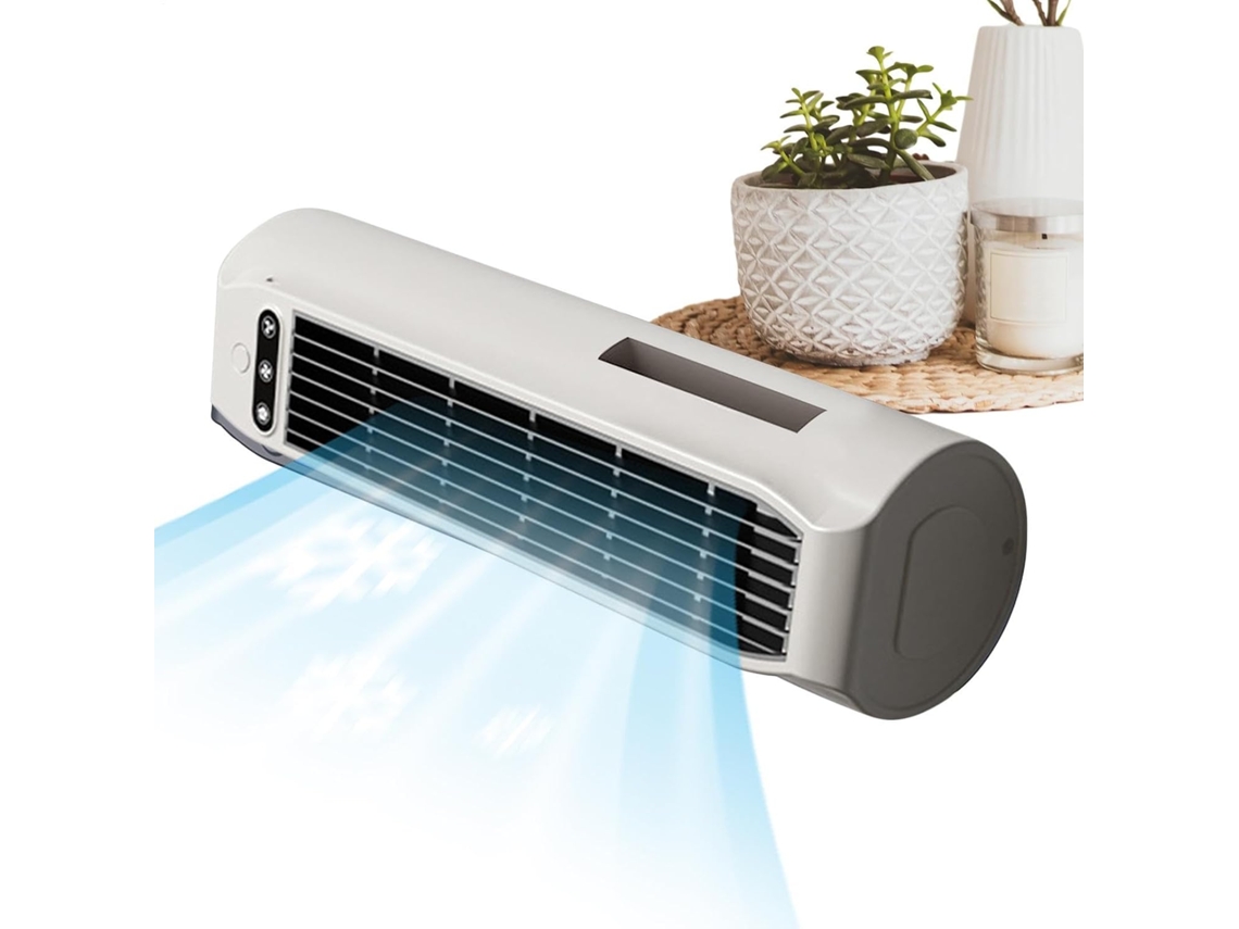 Ventilador De Mesa Sem Hélices, 5 Velocidades, Recarregável Via Usb,