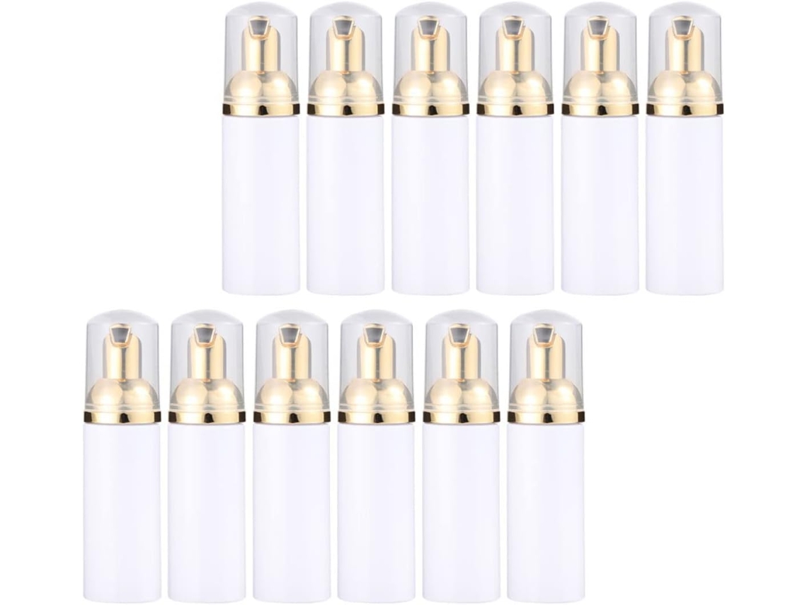 Pacote Com 12 Frascos Dispensadores De Espuma Pet De 30ml Com Bomba À Prova De Vazamentos.