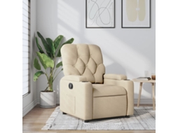 Poltrona reclinável tecido cor creme