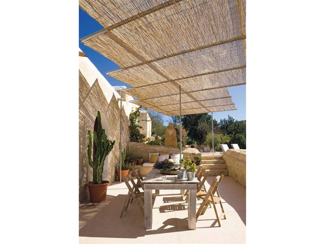 Jardin202 - Cerramiento Natural Bambú Fino De Ocultación | Caña De Bambú Para Cerramiento De Jardín Rollo: 2 X 5 Metros | Rollo: 2 X 5 Metros ()