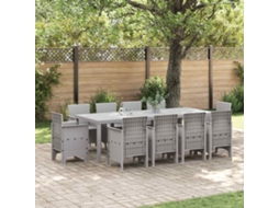 Vidaxl Conjunto De Jantar Para Jardim 11 Unid. Cinzento-claro