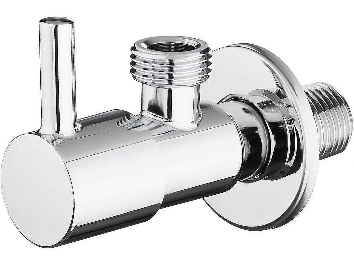 Válvula Angular De 1/2 Polegada Com Alça, Para Cozinha E Banheiro, Acabamento Cromado
