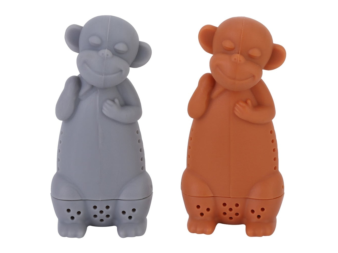 Inseridor de Chá de Macaco Cartoon Silicone LAXISCREED