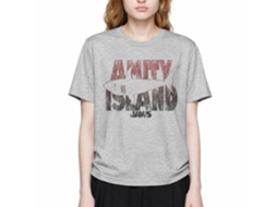 Rockinstone Jaws Movie Shark Line Heather Gray Adult T-shirt Size:xl