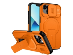 Capa Com Suporte Magsafe Para Iphone 14 - Abertura Deslizante Com Proteção De Câmara