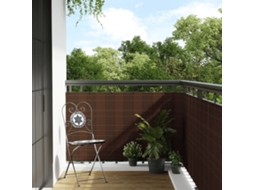 Vidaxl Tela De Varanda 1000x90 Cm Vime Pe Castanho E Preto