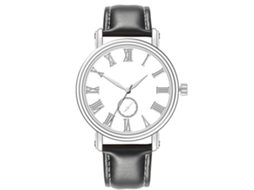 Reloj De Cuarzo Masculino Moda Con Cinturón De Piel Artificial Casual (negro+blanco)