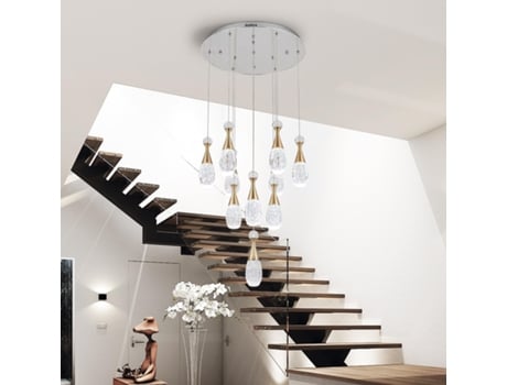 Luminária pendente LED Drops de 60 W, 3000 K, comprimento máximo do feixe de 6000 K, Azabak