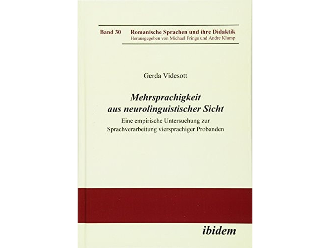 Livro Mehrsprachigkeit Aus Neurolinguistischer Sicht De Gerda Videsott (alemão - Capa Dura)