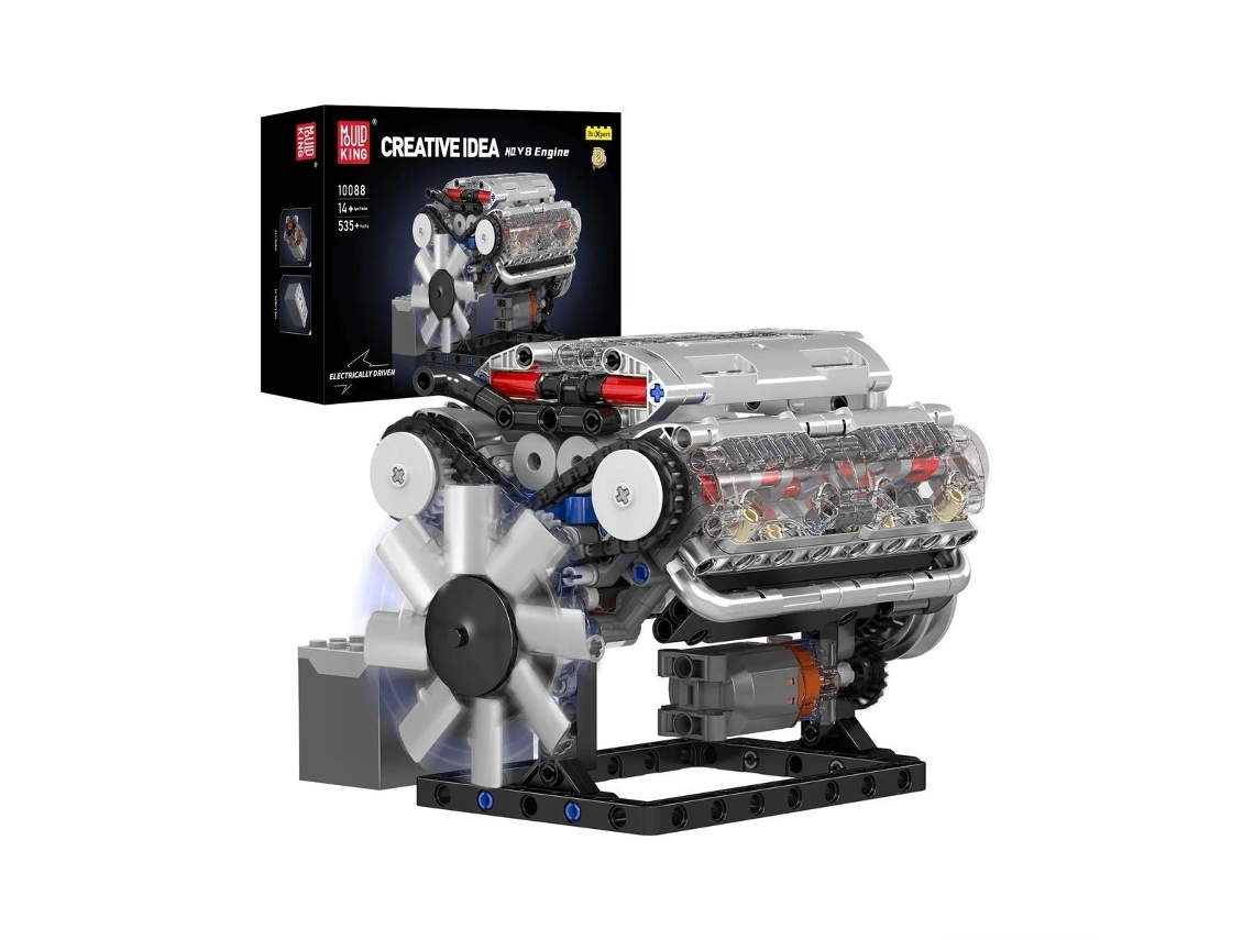 Mould King Motorised V8 Engine 10088