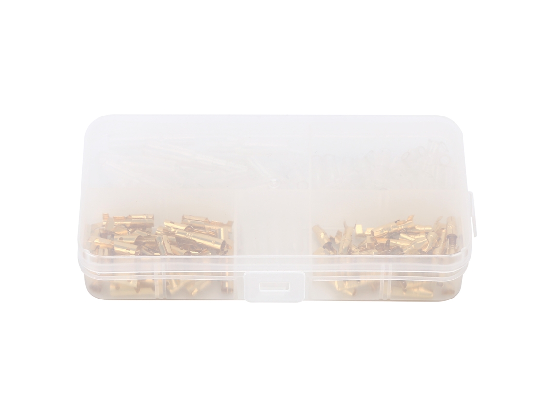 Laxiscreed Kit De 120 Terminais Crimpos Isolados E Resistentes Ao Fogo De 3,9mm
