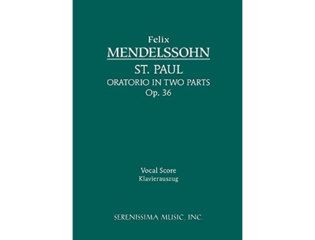 Livro St Paul Op 36 Vocal score German Edition de Felix Mendelssohn (Alemão)