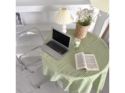 Mesa com tecido de estampa xadrez para escritório, casa ou dormitório 70x70cm LAXISCREED
