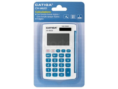Calculadora Básica CATIGA CH-862D Azul (Outlet Caixa Aberta - 8 dígitos)