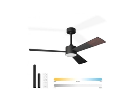 Ventilador De Teto Noaton 13132bbd Lepus Com Basalto Claro Cinza/marrom