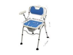 Cadeira De Banho, Altura Ajustã¡vel, Apoios De Braã§o E Encosto, Azul Oem