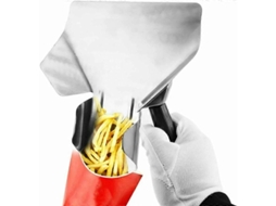 Cuchara de Acero Inoxidable para Papas Fritas Y Palomitas de Maíz Con Mango Antideslizante, Ideal para Bufés, Cinemas Y Hogar