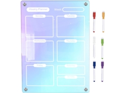 Tableau De Planification Hebdomadaire Pour Rappel Et Organization Quotidienne Stylo Effaçable À Sec En