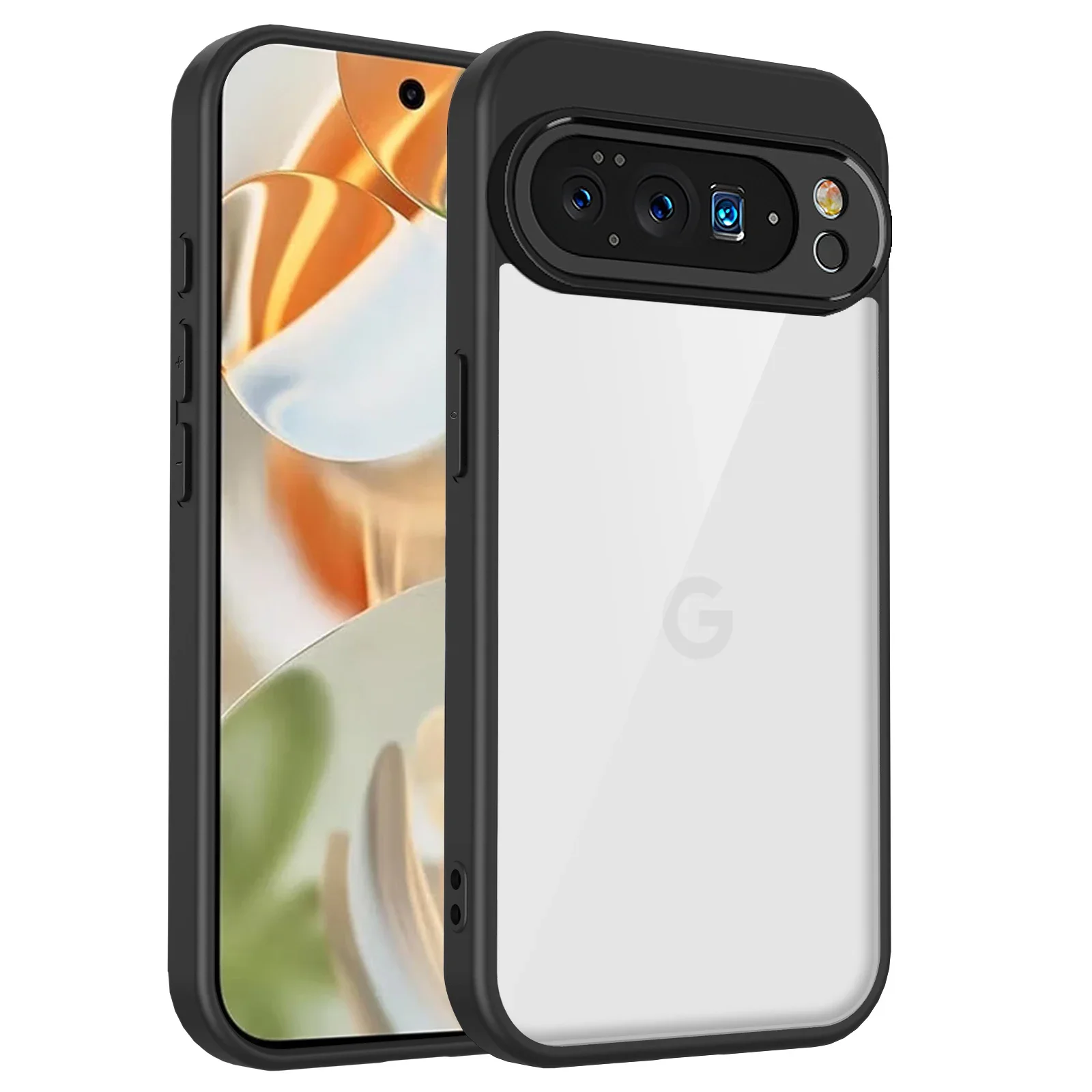(preto, Google Pixel 9a) Caso De Telefone Transparente Fosco Ultra Fino Minimalista, Tampa Traseira De Proteção Tpu À Prova De Choque