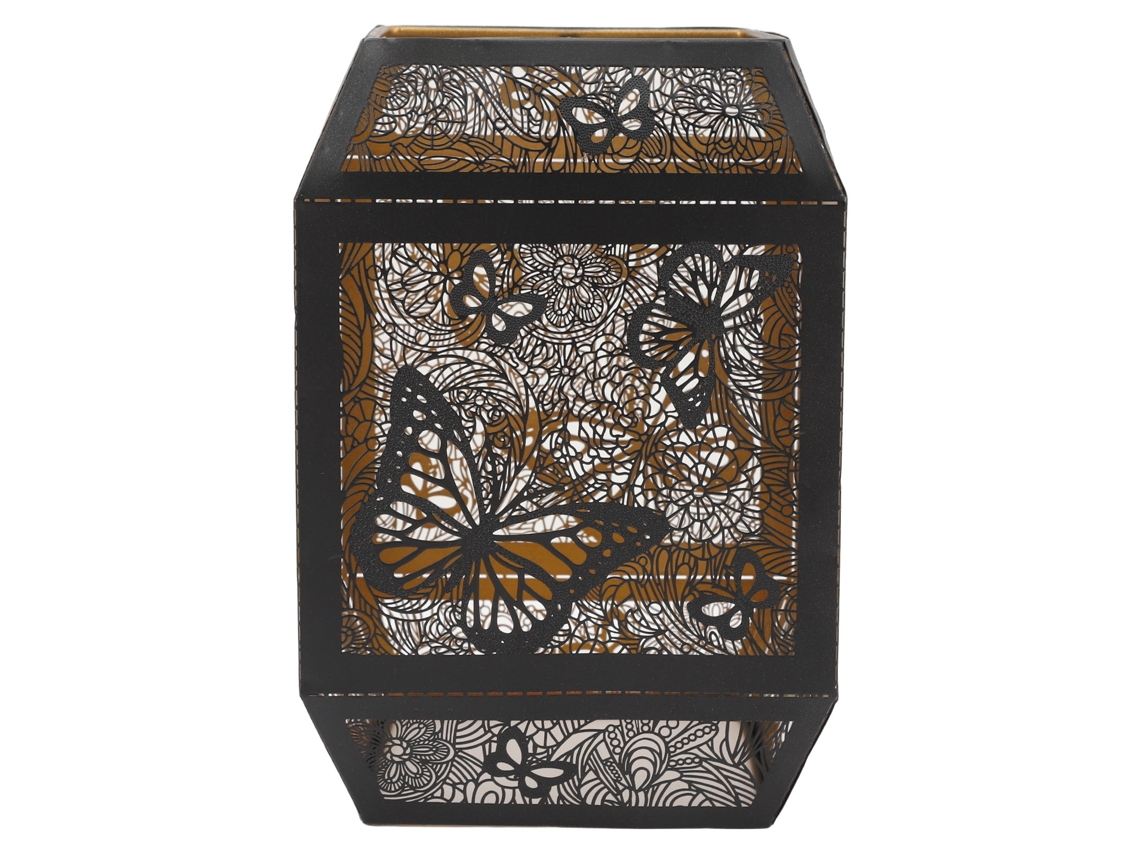 Abajur de ferro decorativo estilo moderno com gravura oca para lâmpada de mesa E27 E26