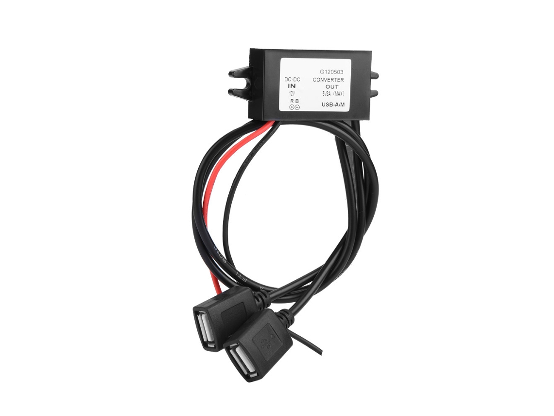 Módulo de fonte de alimentação conversor DC-DC dual USB 12V para 5V 3A step-down S/MARCA