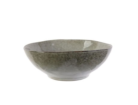 Saladeira de cerâmica - SABOR E DEGUSTAÇÃO - Com o tempo - Cinza - Design mineral feito à mão