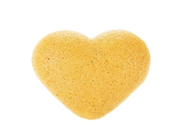 Esponja Natural Para Cuidado Facial E Corporal Forma Coração