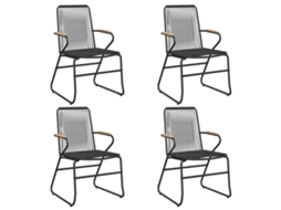 Garden Chair, Garden Chairs Vidaxl Preto Pvc