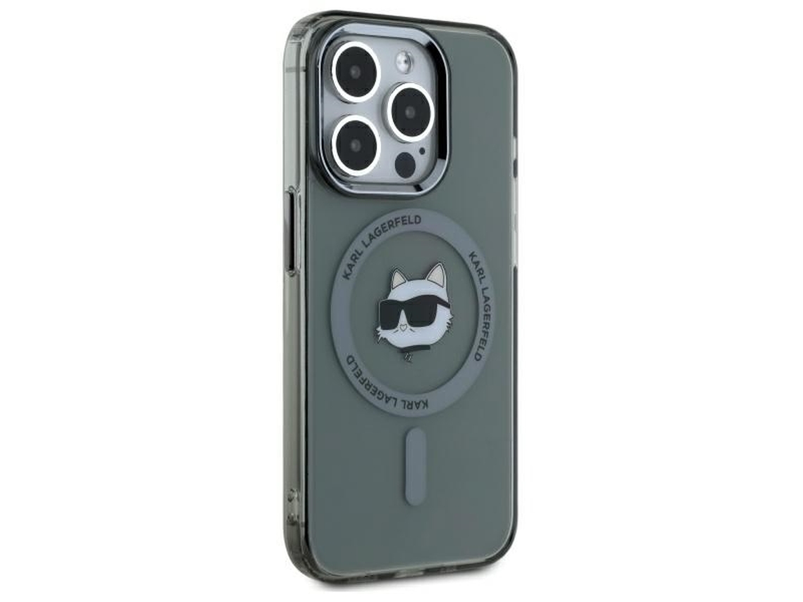 Capa para iPhone 15 Pro Max KARL LAGERFELD Pele Sintética Rígida Preto