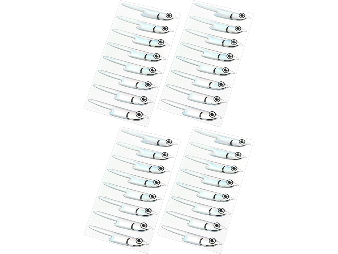 Lote 8/16 24 32 Pares de Poissons Artificiais Autocolantes Silverside Alumínio para Leurres SFUSHOS