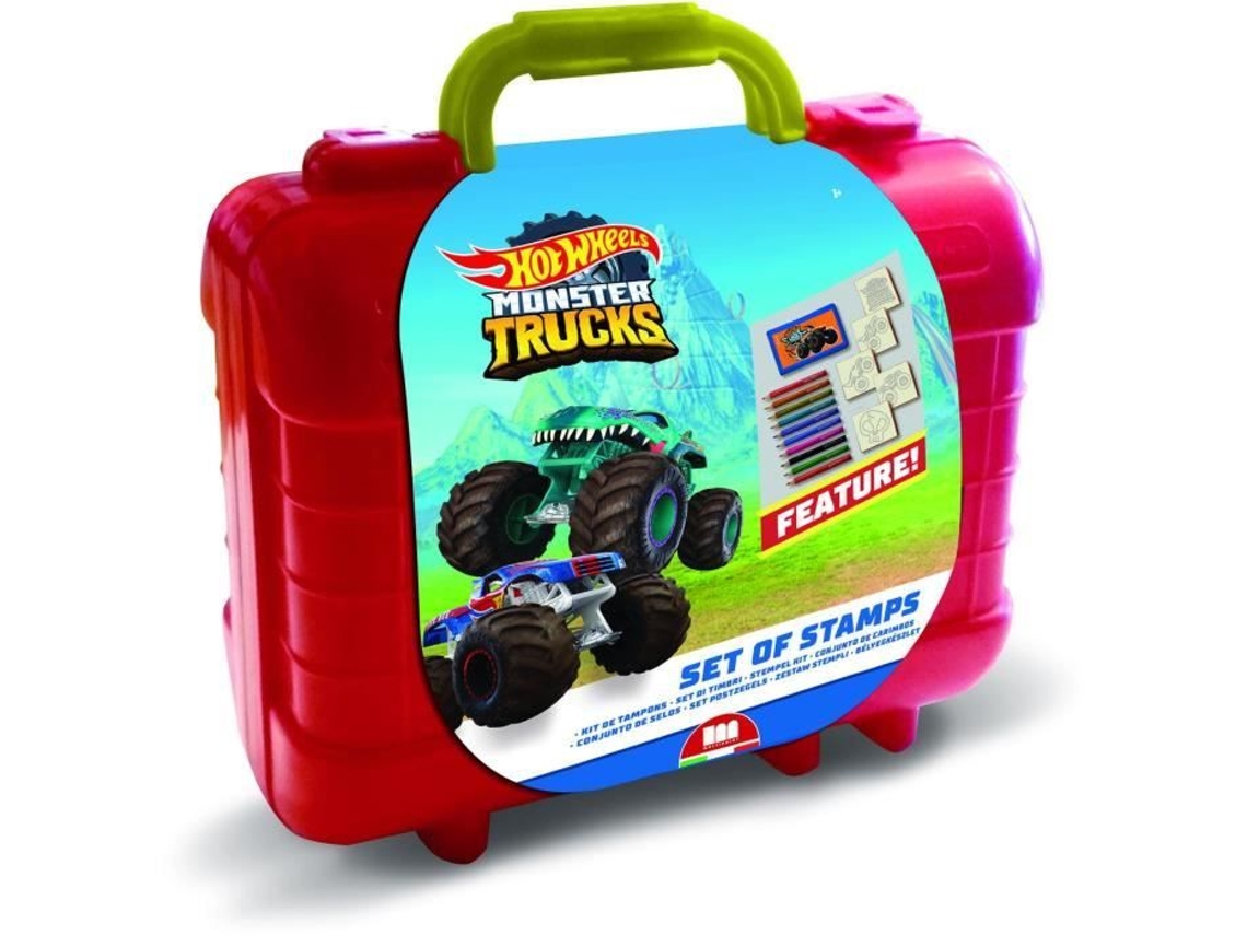Conjunto de viagem - MULTIPRINT - 42143 - 5 carimbos Hot Wheels, 10 lápis