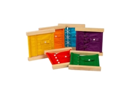 Conjunto De Prendedores E Molduras De Botões De Madeira Brinquedos Montessori Bigjigs