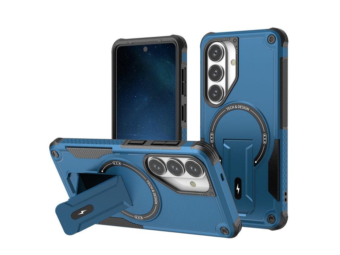 Capa Para Samsung Galaxy S26 Plus, Capa Protetora Magnética Com Suporte (azul) Digitallab