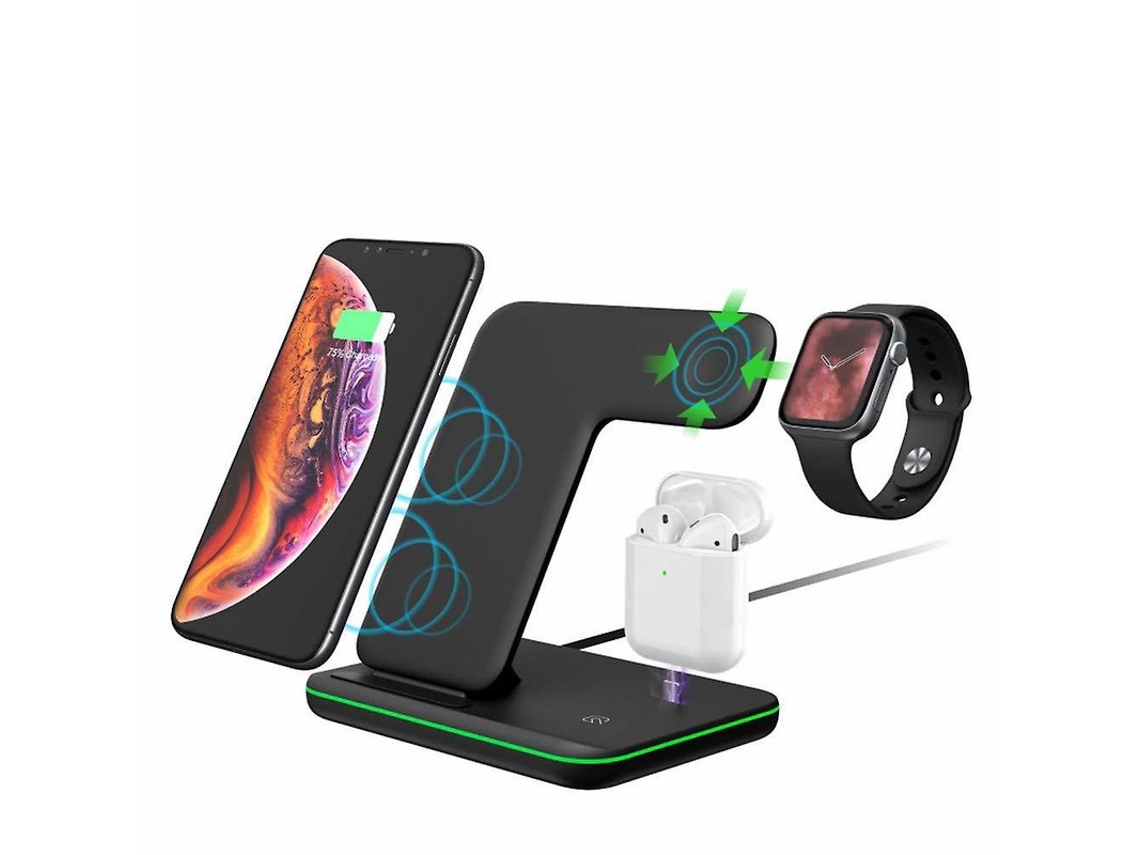 Carregador Sem Fio Qi Para Samsung Yizhood Seda Preto