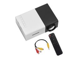 Projetor Led Portátil Mini Para Home Theater Reprodutor Multimídia Preto Branco