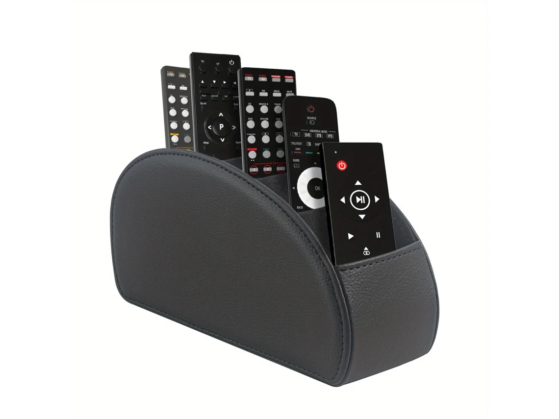 Organizador de controle AQUAFORGE em couro PU com 5 compartimentos para TV