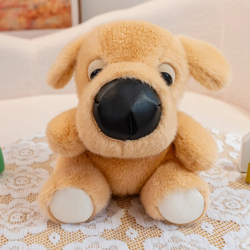 Cachorro de Pelúcia de Desenho Animado com Nariz Grande, Presente de Aniversário MDUG (dourado, 15cm)