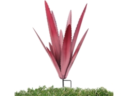 Escultura Rústica de Agave em Metal, 29 X 29 X 45 Cm, com o Tema Tequila. para Jardins, Gramados, Terraços e Áreas CHABERLU